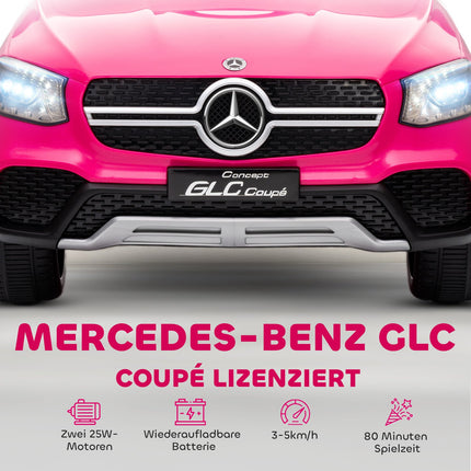Kids Electric Car, 12V, Remote Control, LED, Music, Pink