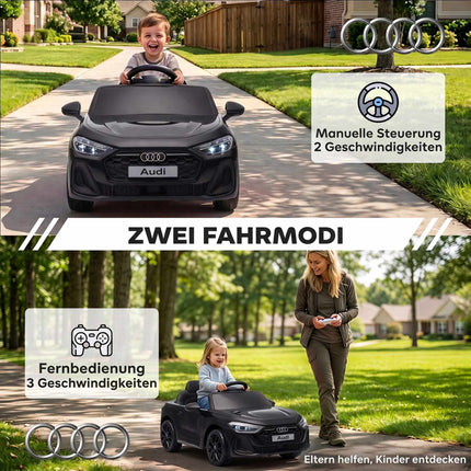 Kids Electric Car 12V with 2.4G Remote Control and 2 Motors, Soft Start, Black