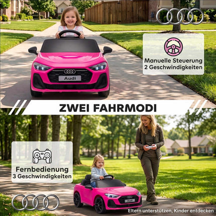 Kids Electric Car 12V with 2.4G Remote Control and 2 Motors, Soft Start, Pink