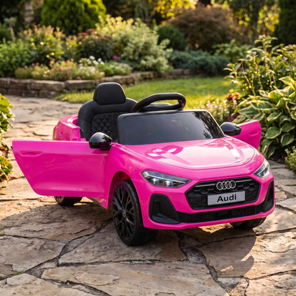 Kids Electric Car 12V with 2.4G Remote Control and 2 Motors, Soft Start, Pink