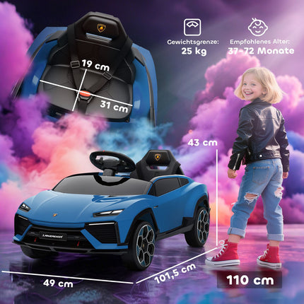 Kinder Elektroauto 12V mit Fernbedienung, 2 Motoren, Blau