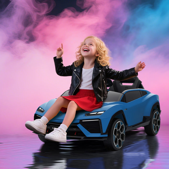 Kinder Elektroauto 12V mit Fernbedienung, 2 Motoren, Blau