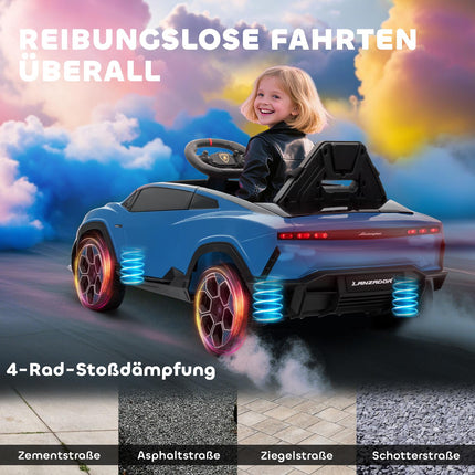 Kinder Elektroauto 12V mit Fernbedienung, 2 Motoren, Blau