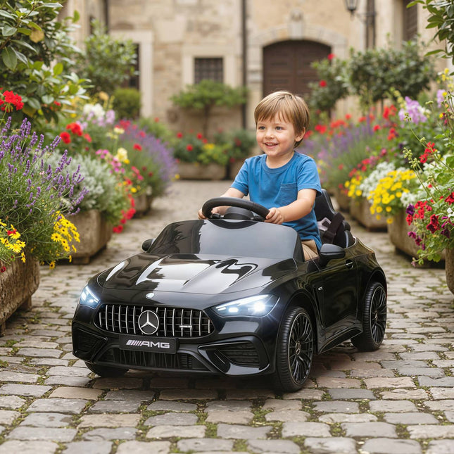 Kinder-Elektroauto, Mercedes Design, 12V, Fernbedienung, Schwarz