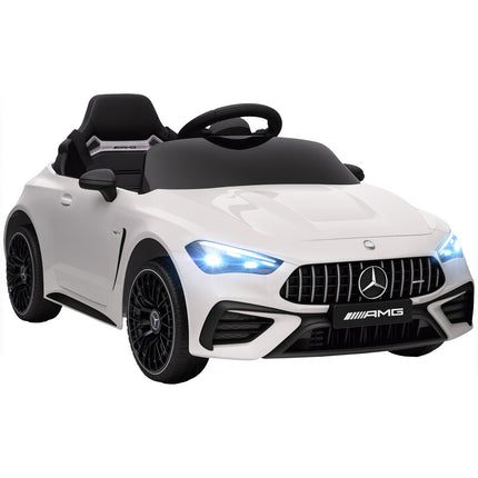 Kids Electric Car, Mercedes Design, 12V, Remote, LED, White