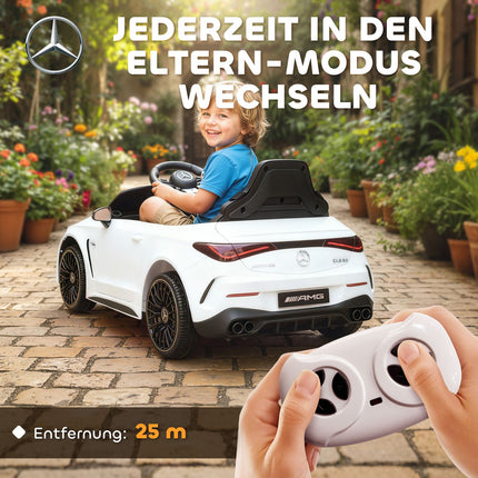 Kids Electric Car, Mercedes Design, 12V, Remote, LED, White