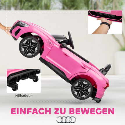 Kinder-Elektroauto mit Fernbedienung, Sicherheitsgurt, Musik, Pink, 3–5 Jahre
