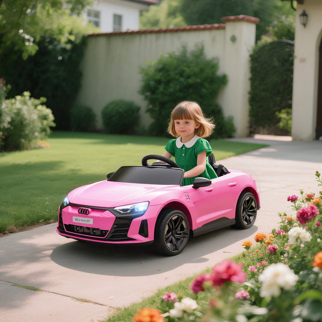 Kinder-Elektroauto mit Fernbedienung, Sicherheitsgurt, Musik, Pink, 3–5 Jahre