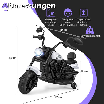 Kids Electric Chopper Motorcycle with Music & Lights