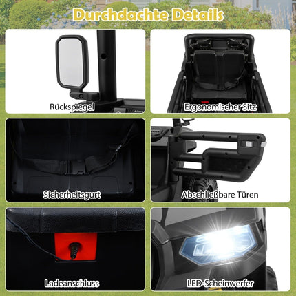 Kinder Elektro-Muldenkipper mit Fernbedienung, 12V, Schwarz