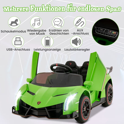Dětské elektrické autíčko Lamborghini s dálkovým ovládáním a LED světly
