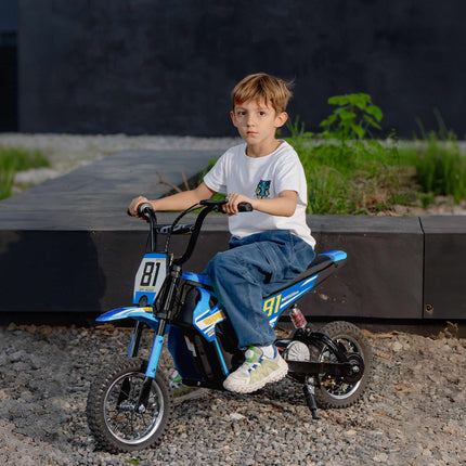 Kids Electric Motorbike 24V 250W with Rear Suspension, Disc Brake, Ages 8-12