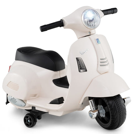 Kids Electric Motorcycle 6V with LED Headlight, White