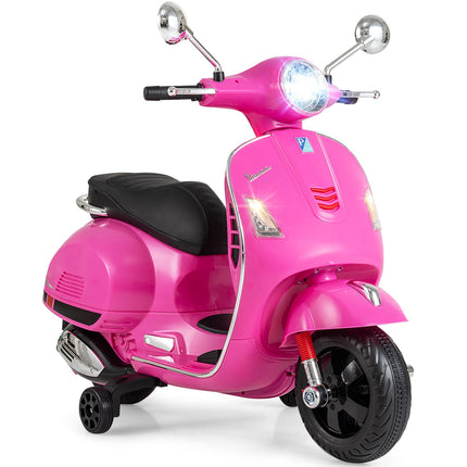 Kinder-Elektromotorrad mit LED-Lichtern, Pink, Alter 3-6
