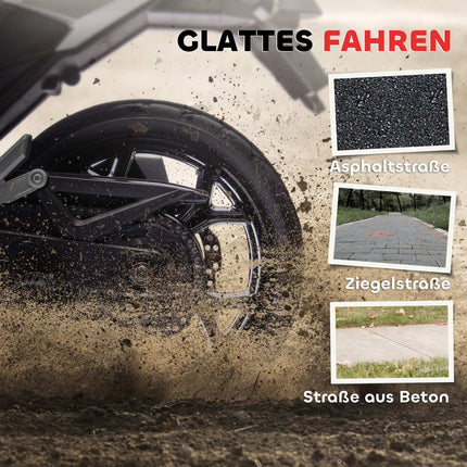 Kinder-Elektromotorrad mit Stützrädern, 3 km/h Geschwindigkeit