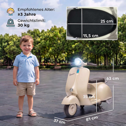 Kids Electric Motorcycle with Training Wheels & Music