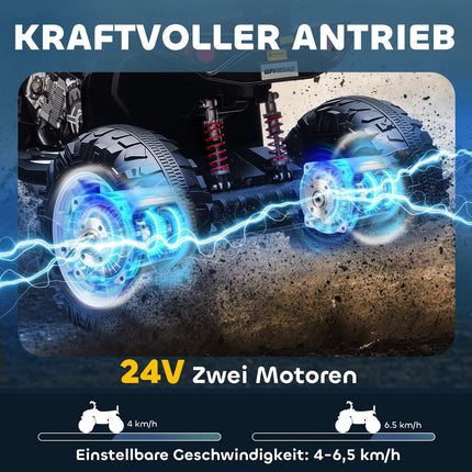Dětská elektrická čtyřkolka, 24V, 4 kola, USB, MP3, 6.5 km/h