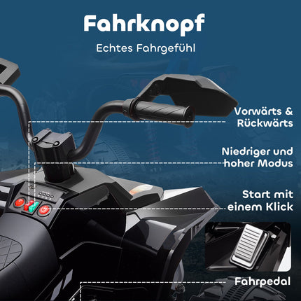 Dětská elektrická čtyřkolka, 24V, 4 kola, USB, MP3, 6.5 km/h