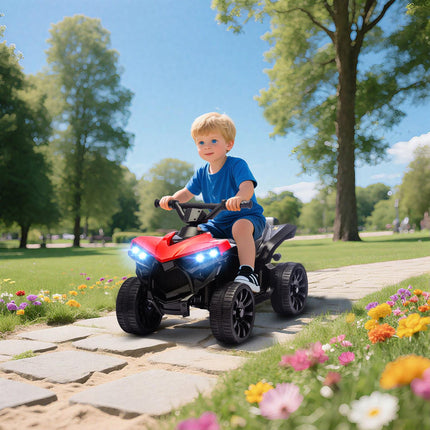 Kinder Elektro Quad 6V mit Vor-/Rückwärtsgang, Musik, LED