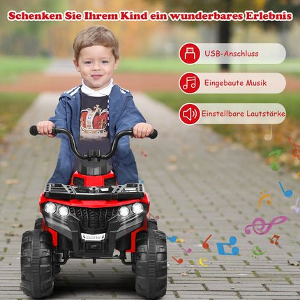 Kinder Elektro Quad ATV 6V, Licht, Musik, Vorwärts Rückwärts