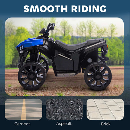 Dětská elektrická čtyřkolka, motor 6V, hudba a světla, modrá