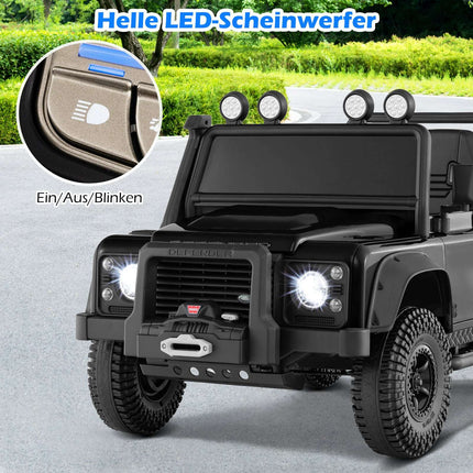 Kinder Elektro-Rutschauto mit Fernbedienung, Schwarz, 12V Akku