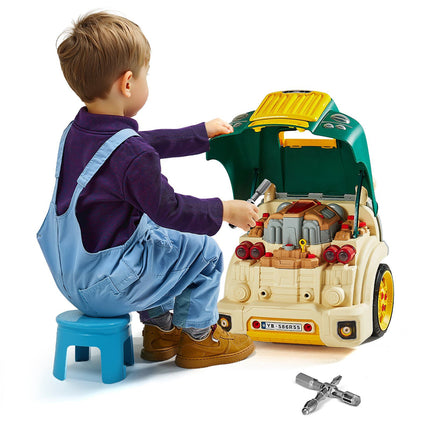 Kids Engine Repair Toy Set, 60-Piece, Lights And Sounds