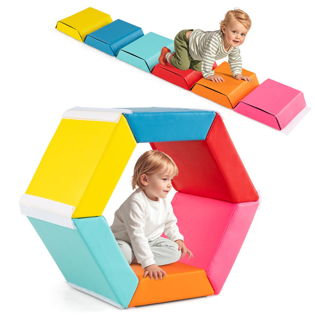 Schaumstoff-Kletterblöcke für Kinder, 6-teiliges PU-Set