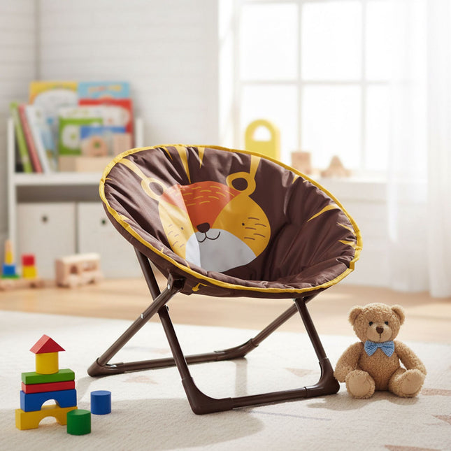 Kinder klappbarer Mondstuhl mit Tiermotiv
