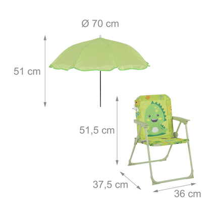 Kinder-Klappstuhl mit Sonnenschirm – Leicht, tragbar