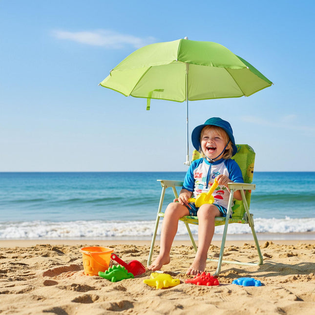 Kinder-Klappstuhl mit Sonnenschirm – Leicht, tragbar