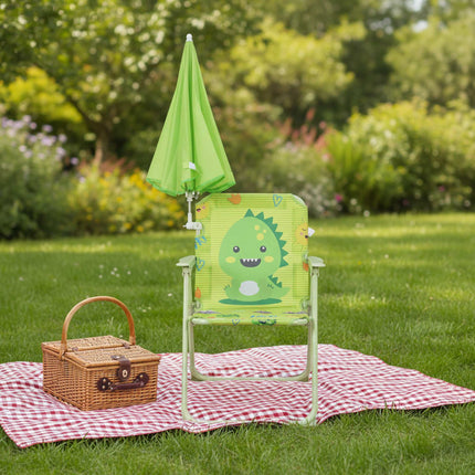 Kinder-Klappstuhl mit Sonnenschirm – Leicht, tragbar