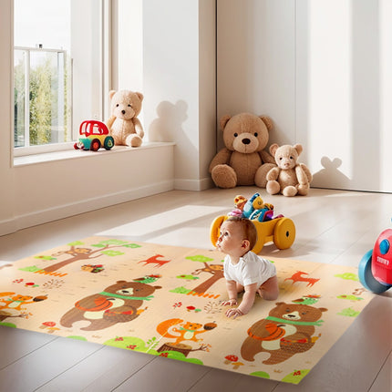 Kinder-Faltmatte, Wald-Design, 190x150cm
