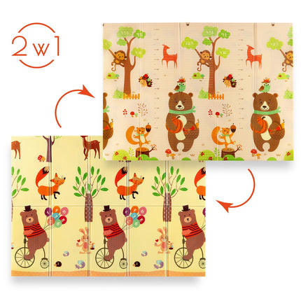 Kinder-Faltmatte, Wald-Design, 190x150cm