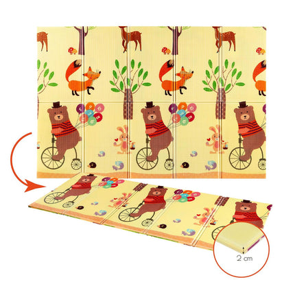 Kinder-Faltmatte, Wald-Design, 190x150cm