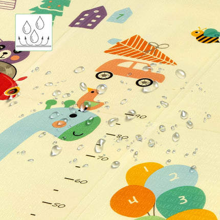 Faltbare Kinderspielmatte, Zoo-Design, 195x180cm
