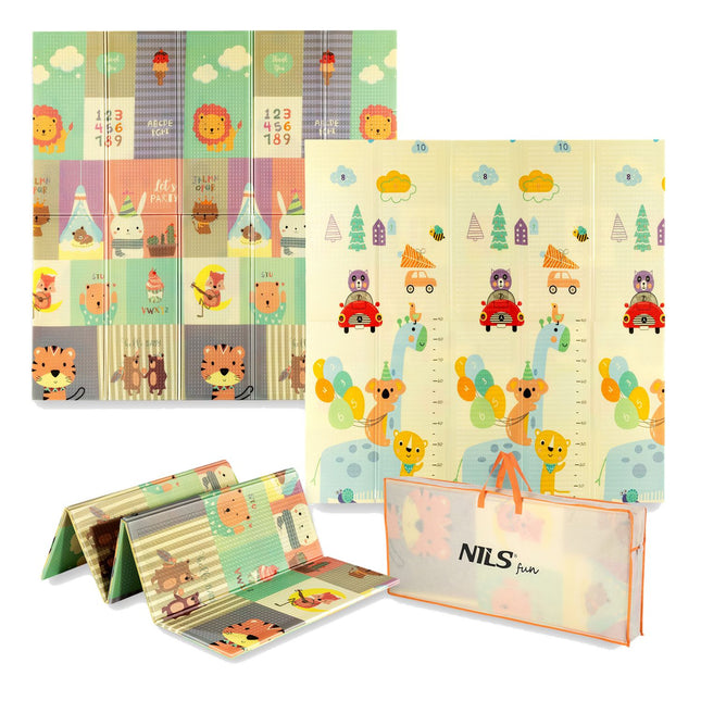 Kids Folding Mat, Zoo Design, 195x180cm