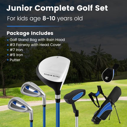 Dětská sada golfových holí 8-13 let, 4 hole, bag se stojanem