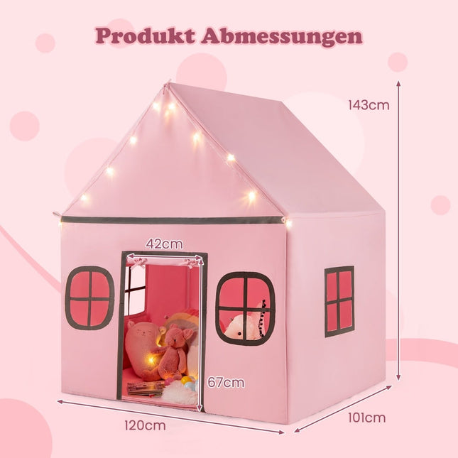 Indoor-Spielzelt für Kinder mit Sternenlichtern & Matte