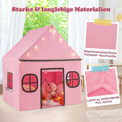 Indoor-Spielzelt für Kinder mit Sternenlichtern & Matte