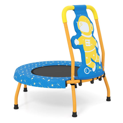 Kinder-Indoor-Trampolin mit Griff, 71 cm, Astronauten-Design