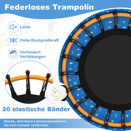 Kinder-Indoor-Trampolin mit Griff, 71 cm, Astronauten-Design