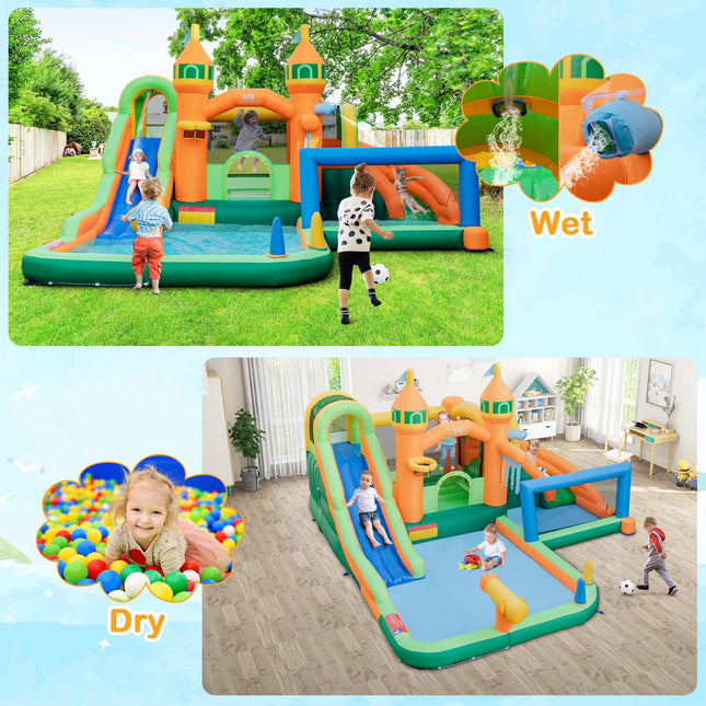Aufblasbare Wasserrutsche für Kinder, Planschbecken, ohne Gebläse