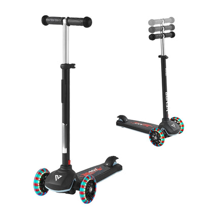 Kids Kick Scooter, 3-Wheel, Light-Up Wheels, Adjustable Handlebar