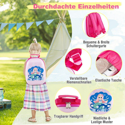 Kids Luggage Set – 12"" & 16"" Hard Shell Suitcase + Backpack