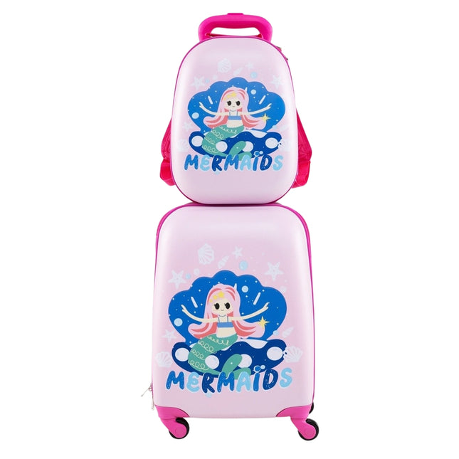 Kinderbagageset - 12" & 16" harde koffer + rugzak
