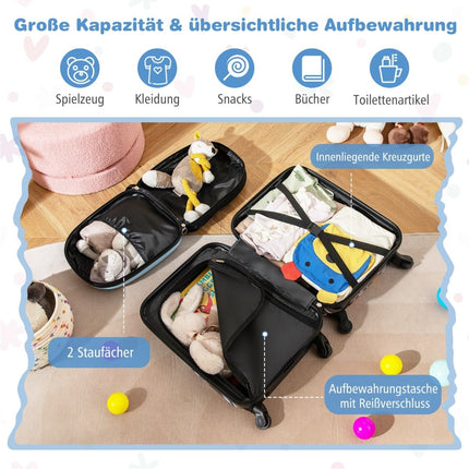 Kinderkoffer-Set auf Rollen – 43 cm Koffer & 33 cm Rucksack