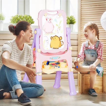 Kinder-Magnetstaffelei, doppelseitige Weißwandtafel Kreidetafel, Lila