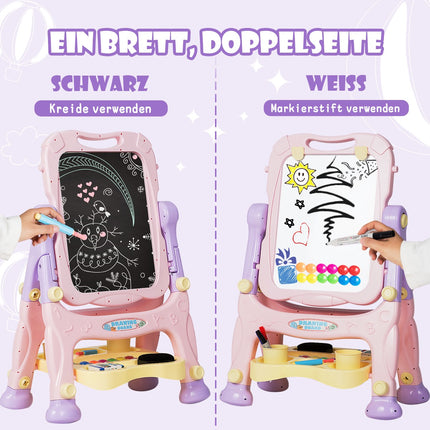 Kinder-Magnetstaffelei, doppelseitige Weißwandtafel Kreidetafel, Lila