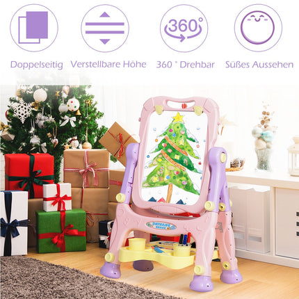 Kinder-Magnetstaffelei, doppelseitige Weißwandtafel Kreidetafel, Lila
